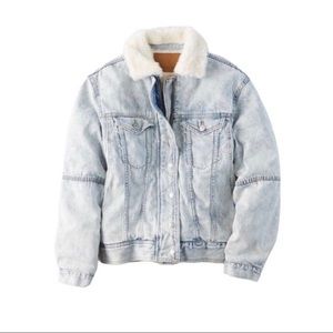 American Eagle Sherpa Jean Jacket